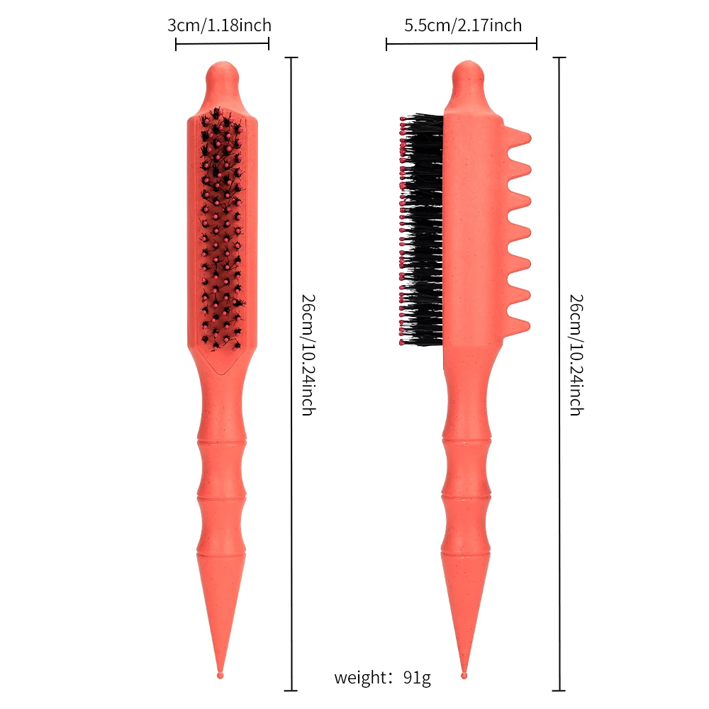 Volumenbürste mit Nylonborsten, Lockenroller-Kamm für flauschiges Haar, Styling und Glättung, Haarwerkzeug für Frauen und Männer – Detail 5