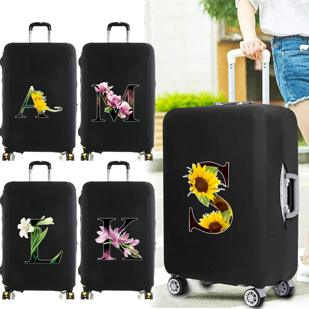 

Luggage Cover Dustproof Elastic Travel Case Protective Cover 18-32 Inch Flower Color Series Luggage Elastic Protective Cover