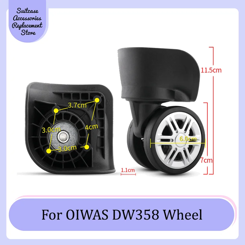 

For OIWAS DW358 Smooth Silent Shock Absorbing Wheel Accessories Wheels Casters Universal Wheel Replacement Suitcase Rotating