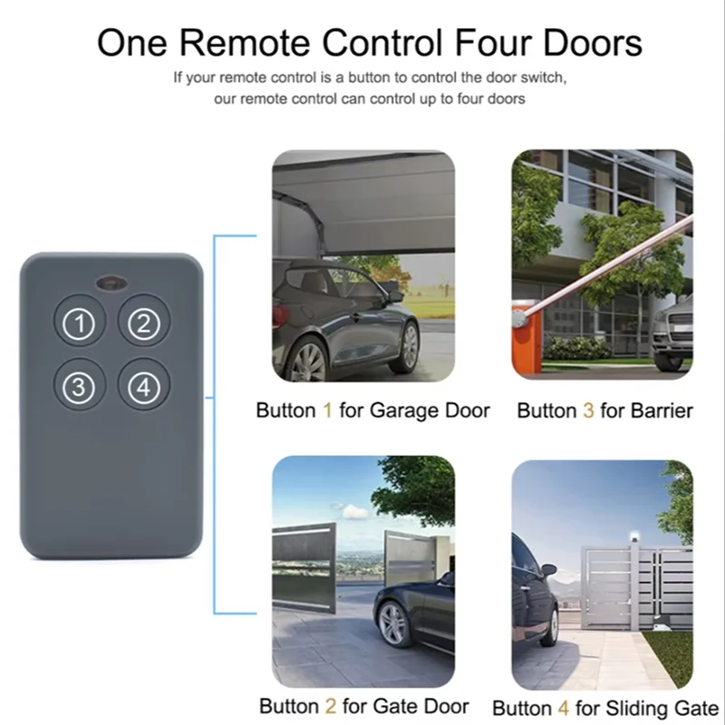 

【B55AQ】Garage Door Remote Control Duplicator 433.92Mhz 287Mhz Multi-Frequency Code Clone Gate Garage Door Opener