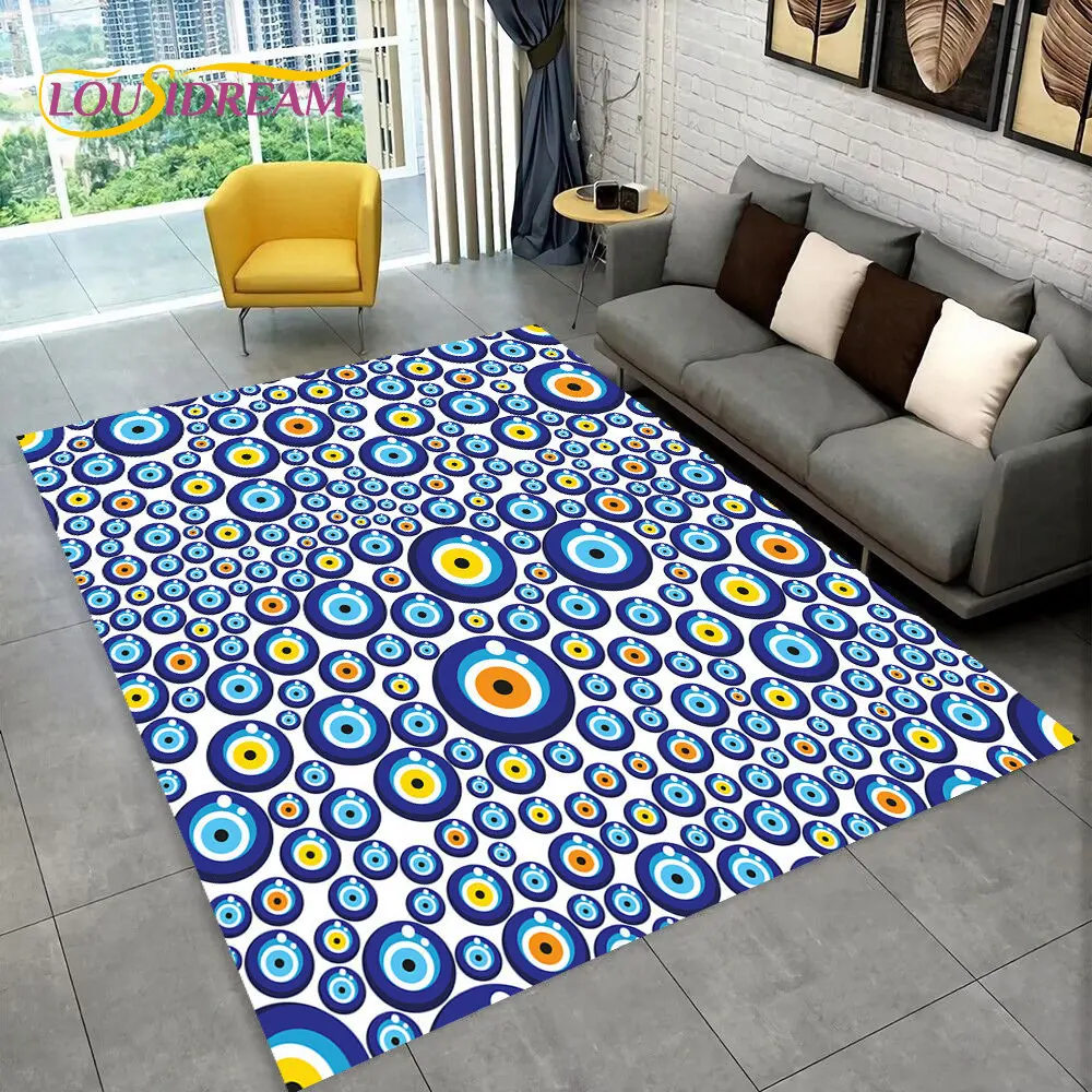 Tappeto Nazar Evil Eye Tree of Life Area, tappeto per la casa, soggiorno, camera da letto, divano, zerbino, decorazione da cucina, tappetino