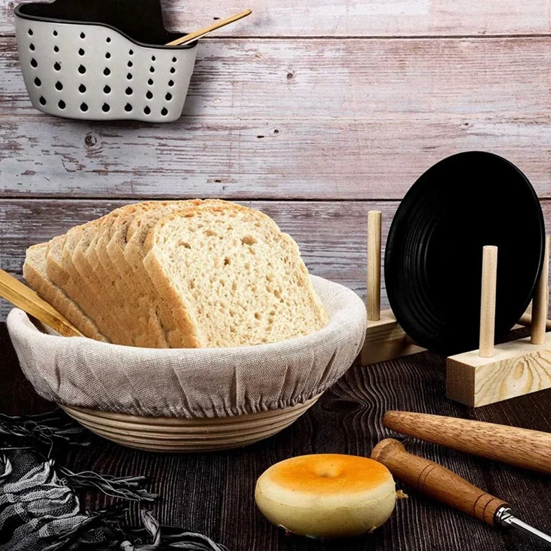 10X Round Bread Proofing Basket Cloth Liner Sourdough Banneton Proofing Cloth Natural Rattan Baking Dough Basket Cover