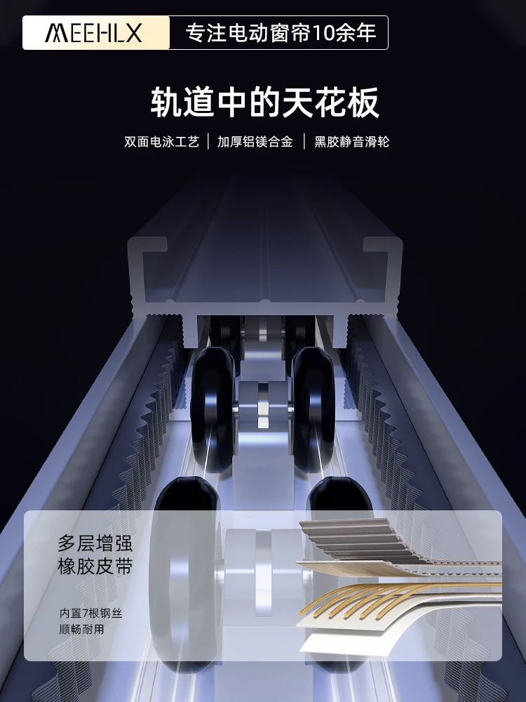 Fully automatic hidden motor remote control voice control is suitable for Mijia smart curtains