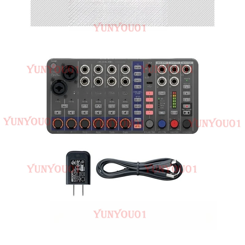 L6 Live Streaming Portable Mini Digital Mixer with Recording