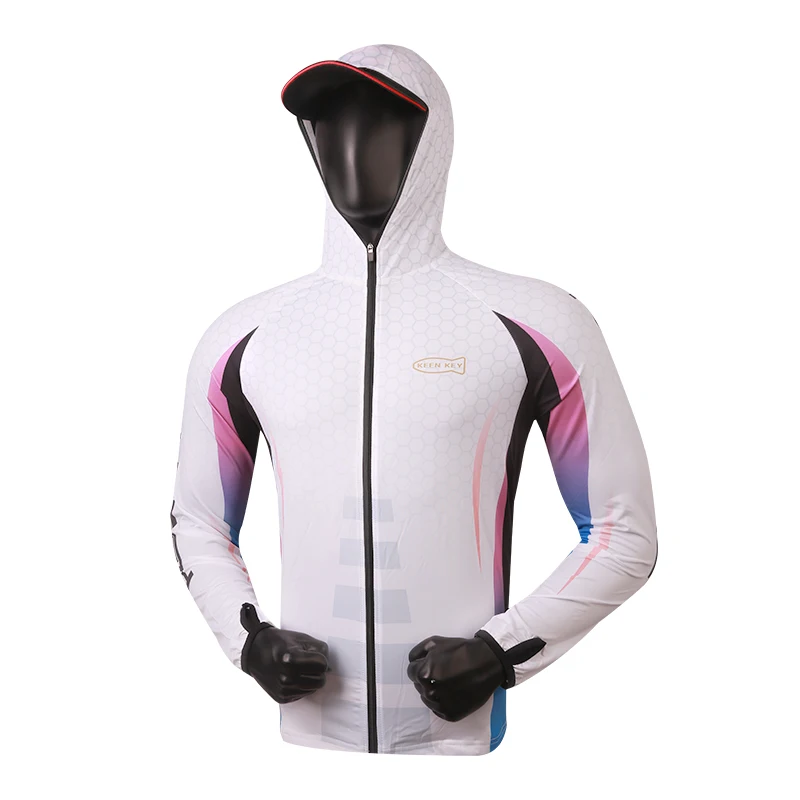 بدلة واقية من الشمس لصيد الأسماك من الحرير الجليدي للرجال صيفية قابلة للتنفس سترة صيد السمك مقاس كبير ملابس صيد الأسماك البحرية #3