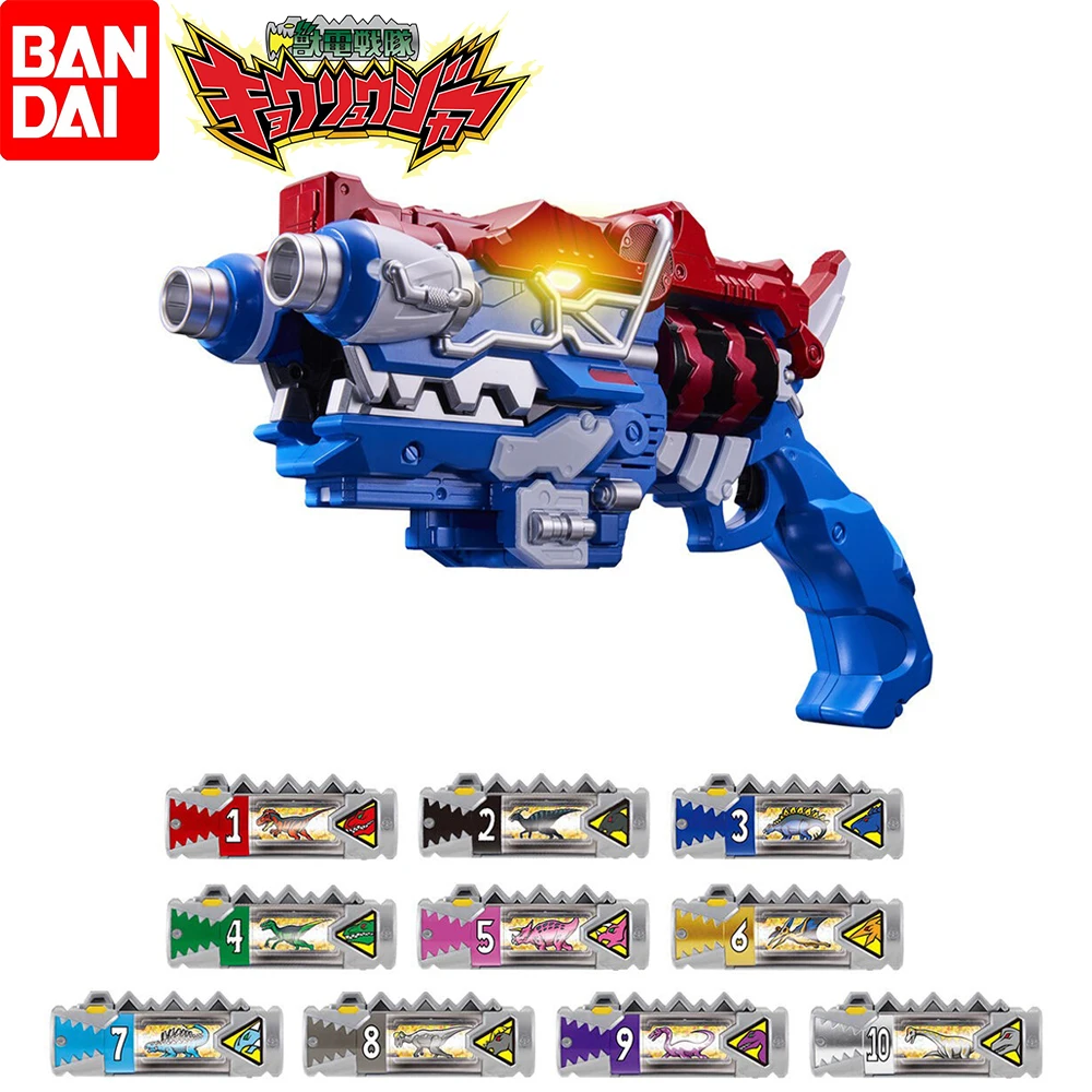 Pre Sale Original Bandai Dx Zyuden Sentai Kyoryuger Gigagaburevolver Memorial Edition, 10 Zyudenchi Set Collectible Model Toys