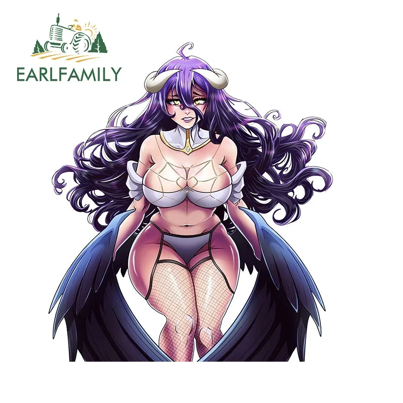 EARLFAMILY 13 سنتيمتر x 11.3 سنتيمتر الشيطان مجنح فتاة ملصقات السيارات الإبداعية JDM ويندوز ملصق مائي موضة قافلة سباق شخصية ديكور