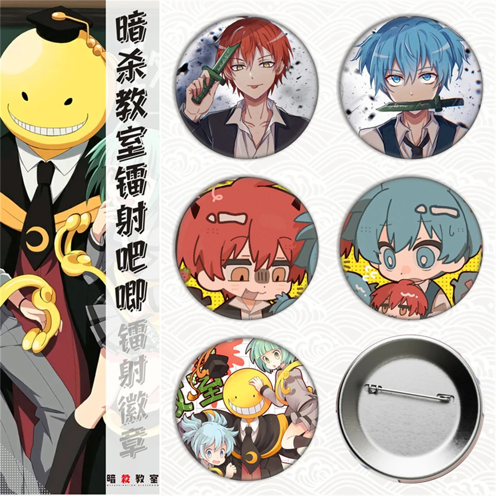 

58 мм аниме убийство класс Korosensei Shiota Nagisa косплей костюм значок булавка SPTE жесть брошь ﻿ Опора Gilf