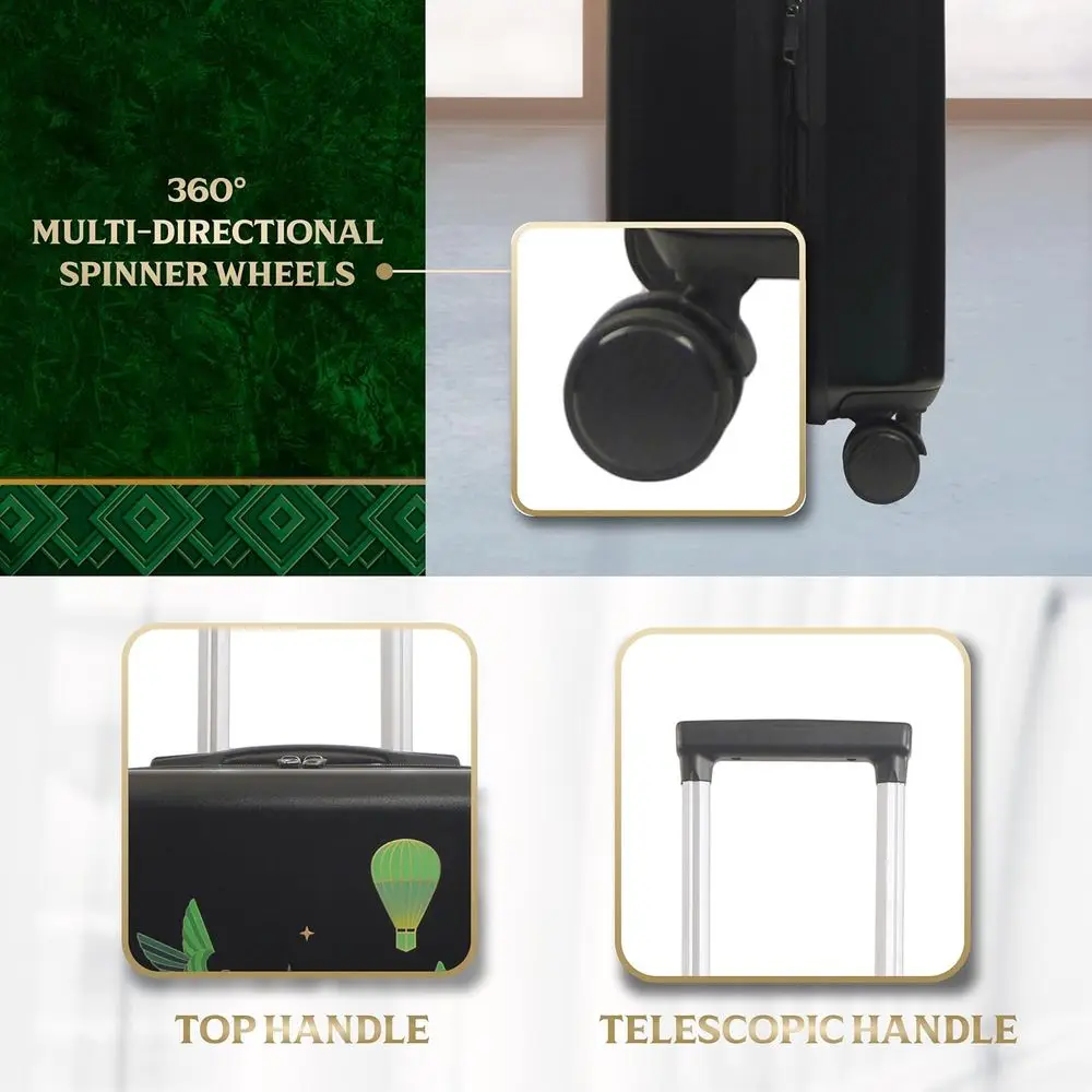 22.5 Spinner Hardshell Luggage, Carry-On Size, Black