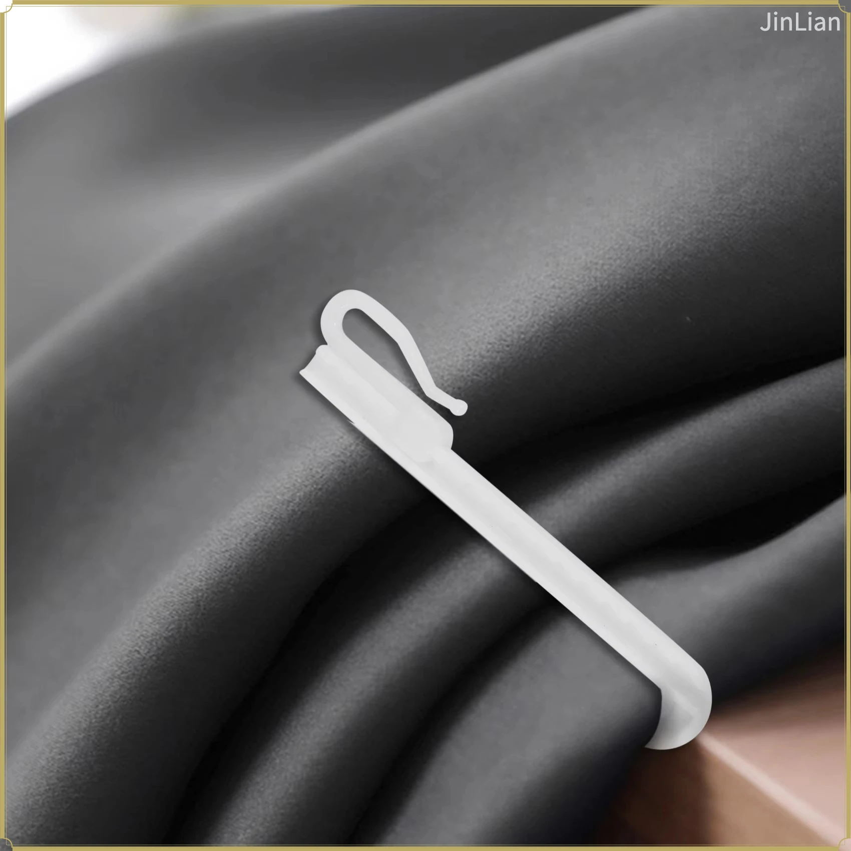 200PCS Plastic Curtain Hanging Hooks Stereo Window White Plastic Adjustable Height Curtain Accessories For Hang Ceiling 9C