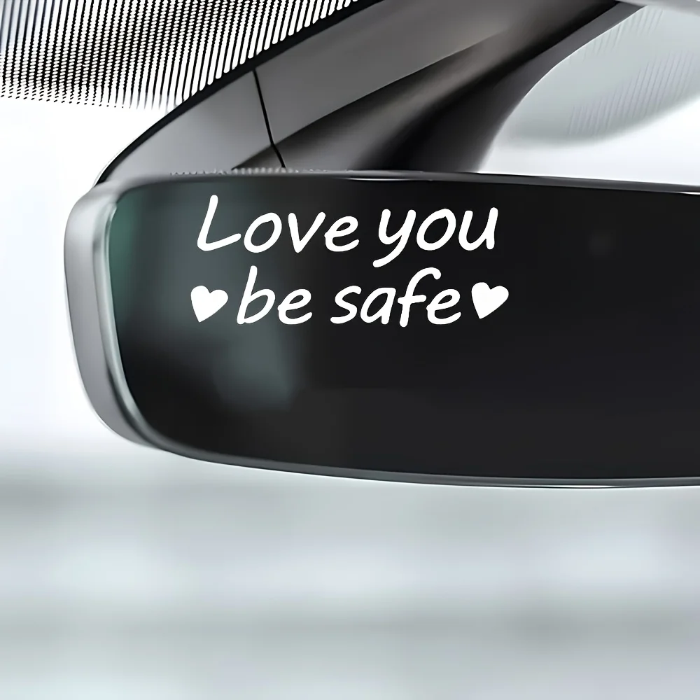 Romantic Love You Take Care Sticker 2PCS Heart Vinyl Decal Waterproof Car Mirror Glass Metal Surface Decor Gift