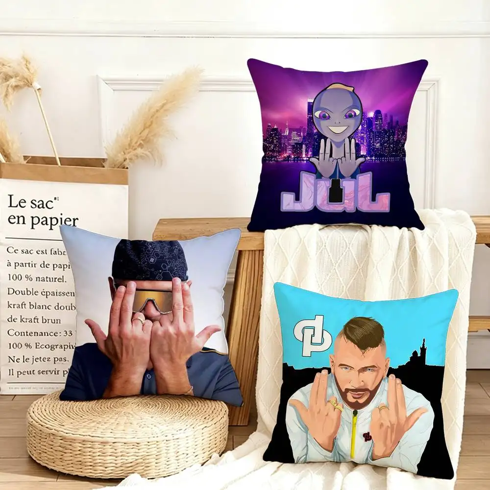 

French Rapper Rap Rappeur Jul Various Sizes Square Pillow Case For Car Home Bedchamber Decor