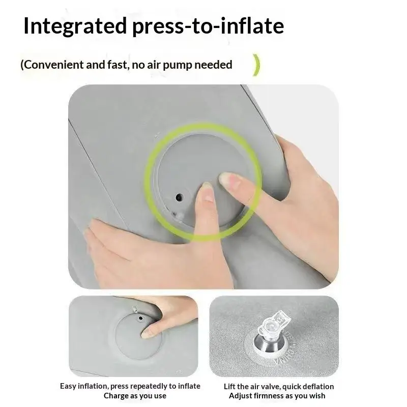 Inflatable Footrest Pillow Foldable Waterproof PVC Cushion for Long Car Trip Office Rest Home Feet Comfort