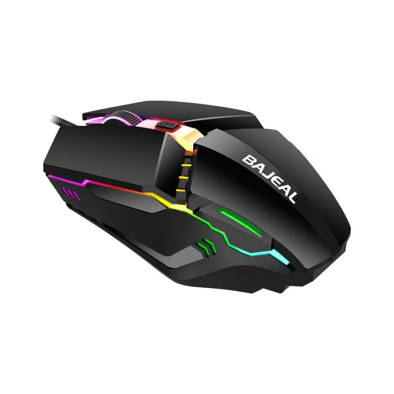 

Проводная мышь BAJEAL D11USBGlowing Computer CompetitionDPIAРегулируемая игровая мышь4Будлистый ноутбук для офисного использования