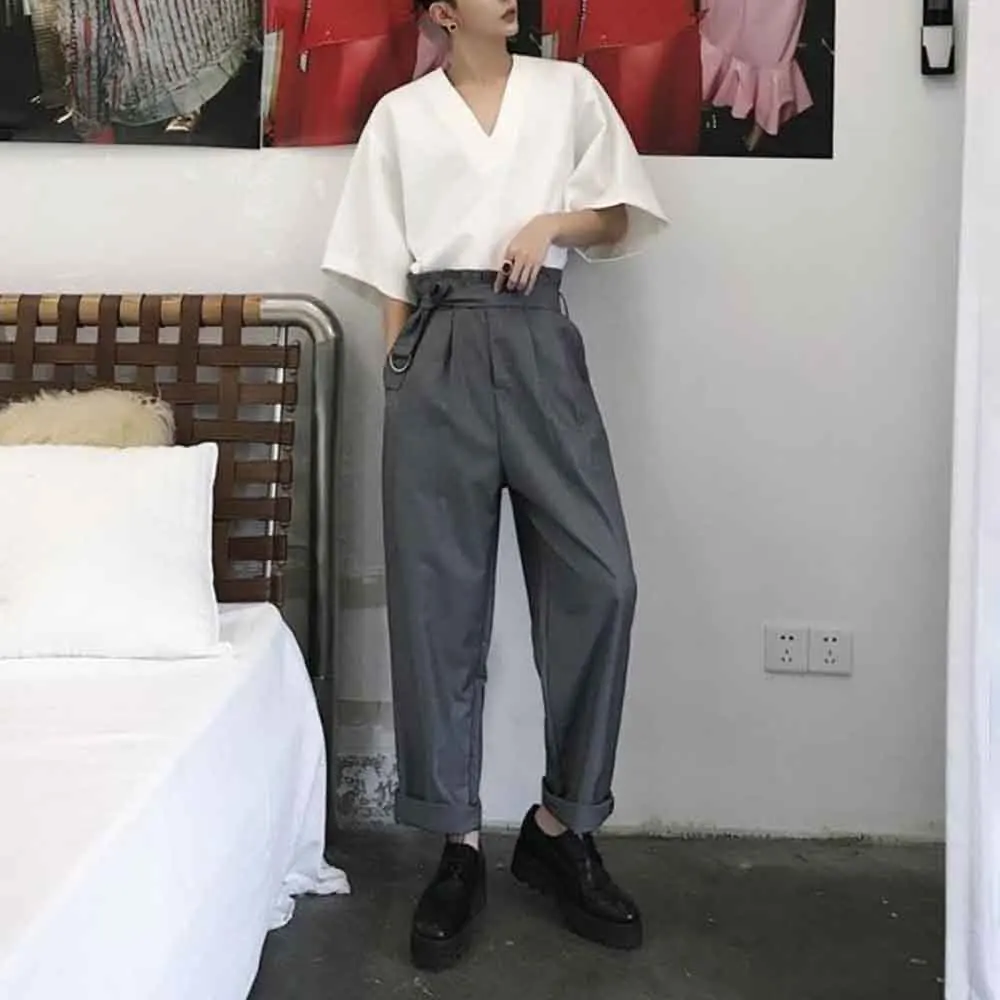Winter New Men's High-Waisted Straight Leg Trousers American Retro Fashion Trend High Street Loose Casual Men's Bottoms 2025