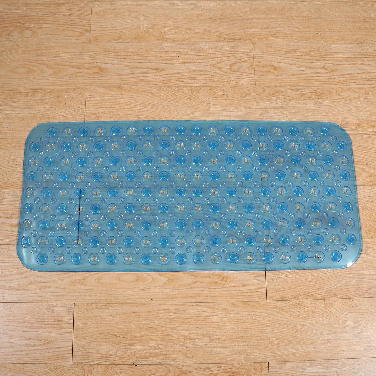 

Bathroom Non-Slip Floor Mat 88x40cm Blue PVC Washable Bathtub Pad with Suction Cups for Safety Bath Mat Bath Rug