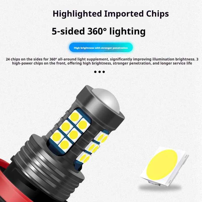 2pcs LED Front Fog Light Bulb Accessories For Opel Zafira A B 1999-2015 2004 2005 2006 2007 2008 2009 2010 2011 2012 2013 2014