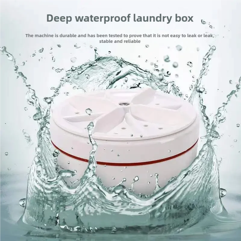 Portable Mini Turbo Washing Machine Small Rotating Lazy Cleaning Artifact Efficient Laundry