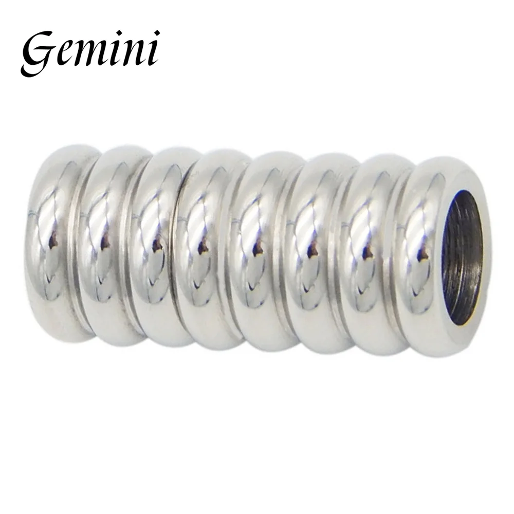 5세트 316L 스테인리스 스틸 마그네틱 클래스프 4mm 5mm 6mm 구멍 가죽끈 클래스프 자석 버클 팔찌 쥬얼리 제작 DIY용