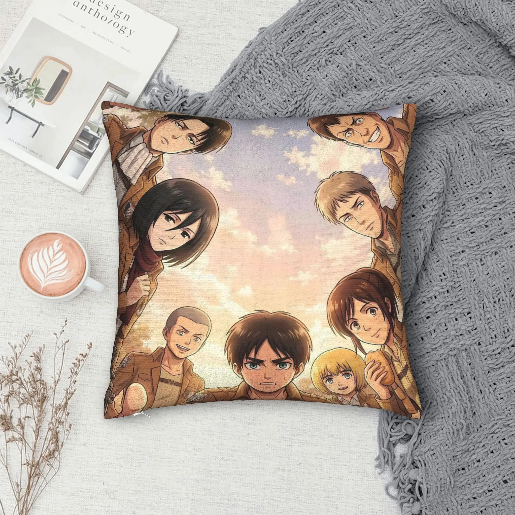 Attacks on Titans Pillow Cover  Graphic Cushion Cover Fashion Pillow Case For Wedding Party Home Decor