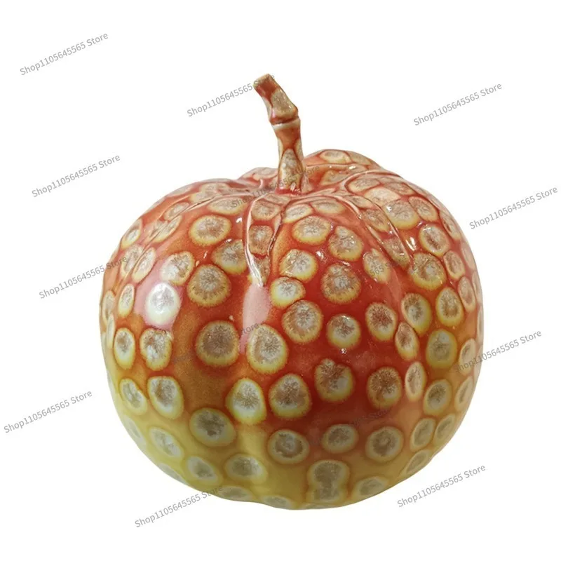 For Ceramic Pumpkin Ornament, Living Room Vegetable Shaped Small Decoration