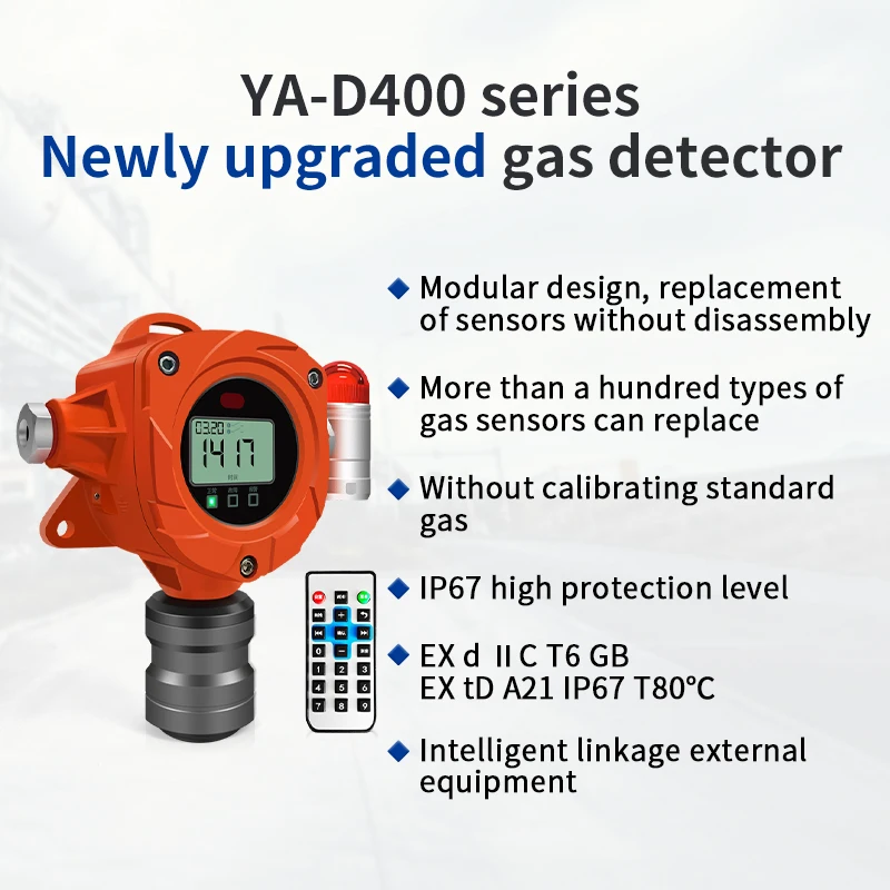 Wall Mount Fixed Gas Monitor For Industrial Or Factory Production Gas Leak Detection Gas Detectors