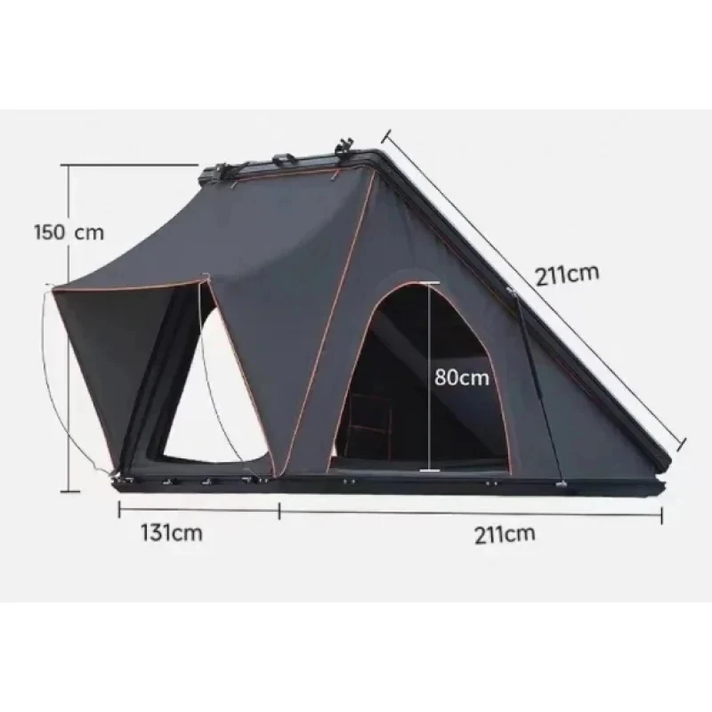 Factory Hot Sale Single Rooftop Tent Waterproof Awning Outdoor Camping Offroad Mobile Gear
