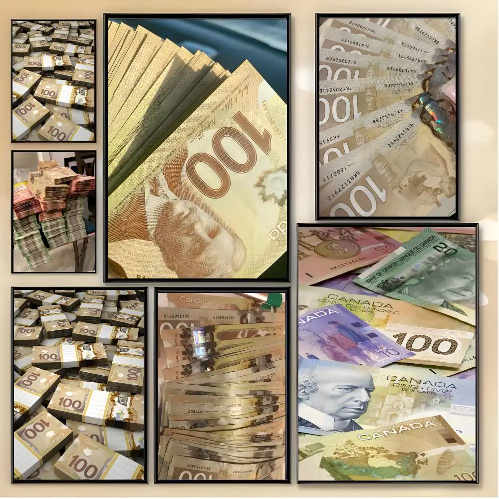 Currency Finance C-Canadian Dollar Poster Unique Home Decoration Ideas & Stylish Interior Art