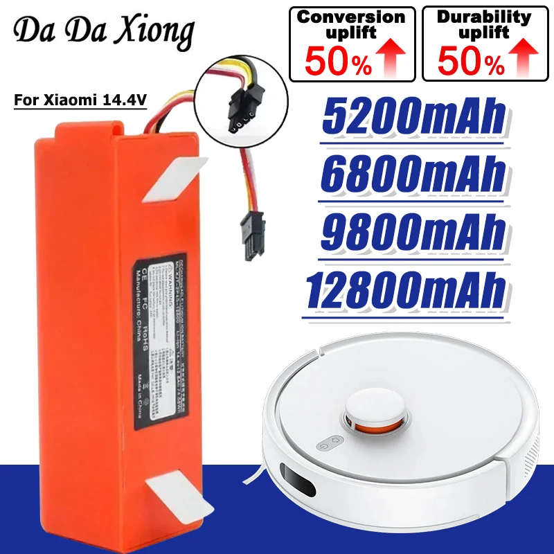 New 14.4V Li-ion Battery Robotic Vacuum Cleaner Replacement Battery For Xiaomi Robot Roborock S50 S51 S55 Accessory Spare