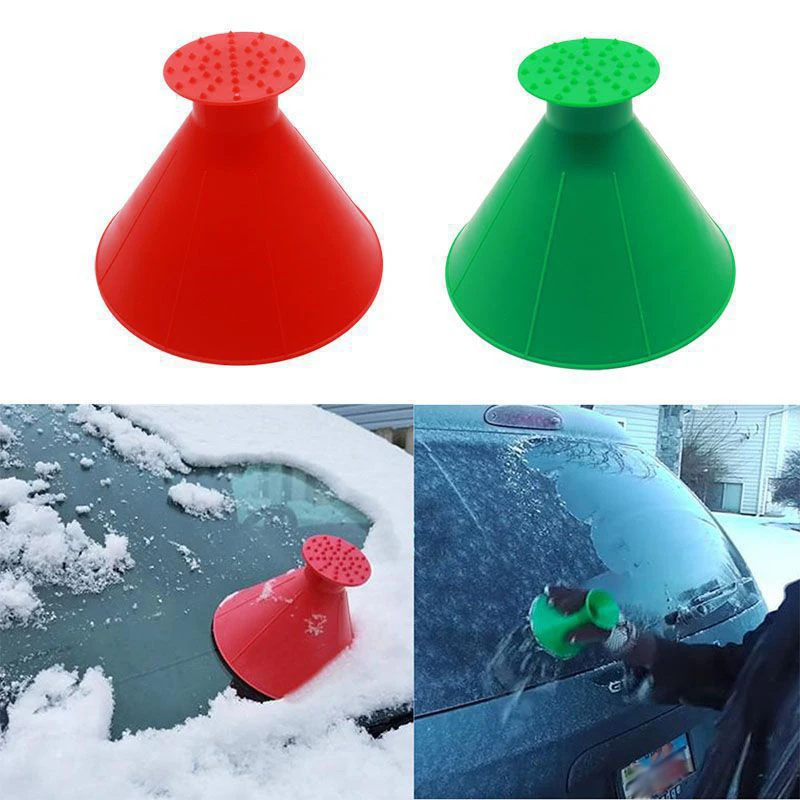 Ice Scraper Snow Removal Car Windshield Window Snow Cleaning Scraping Tool Funnel Snow 2023 New Scraper for Car Glass