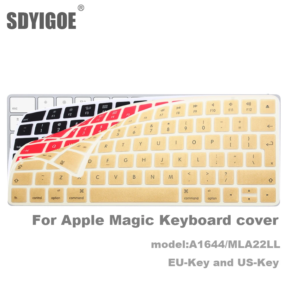 Rainbow Gradient Magic Keyboard Cover Silicone Skin Protective Film For Apple Magic Keyboard 2 2015 A1644 US/EU Keyboard Version