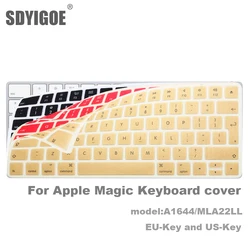 Cubierta de teclado mágico gradiente de arcoíris, mágico de película protectora de piel de silicona para teclado Apple 2 2015 A1644 versión de teclado de EE. UU./UE