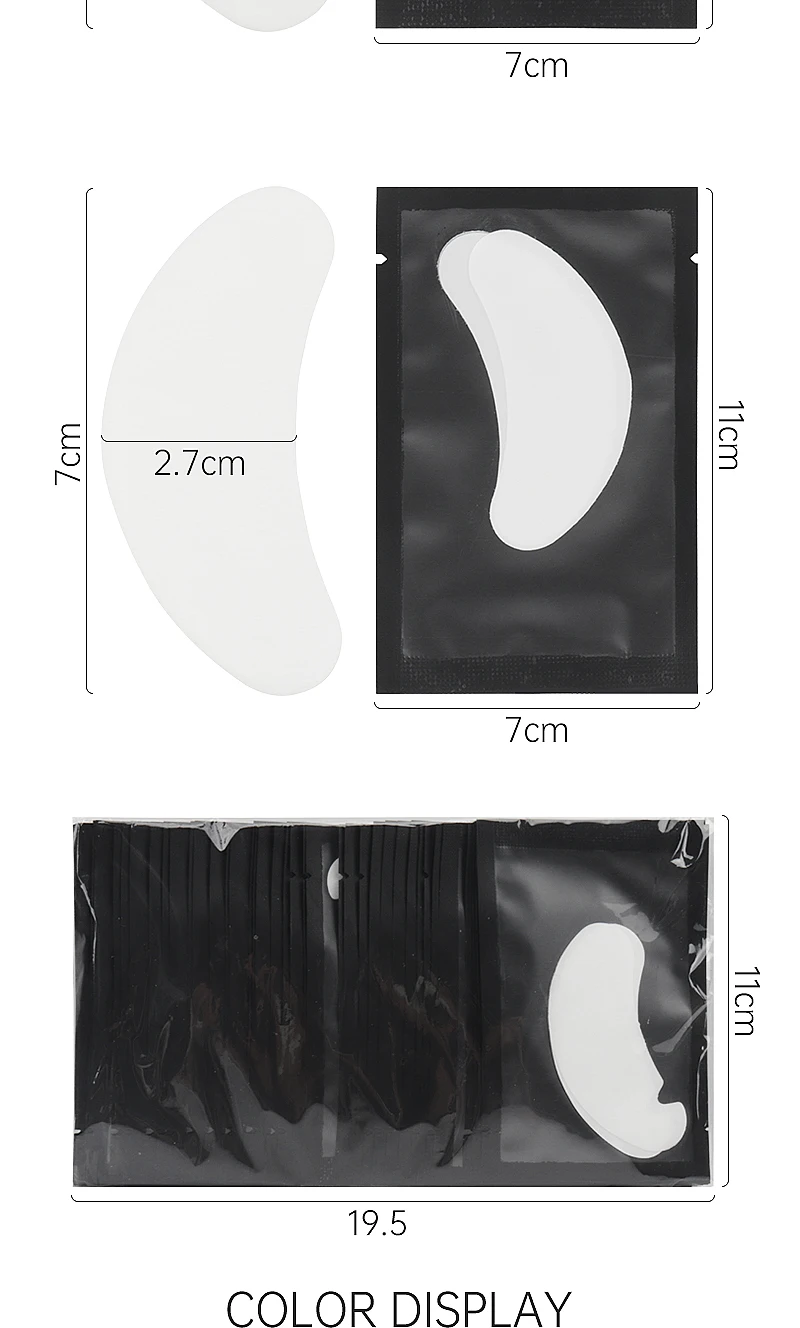 50 Paar Augenklappen Wimpernverlängerung unter den Augenpads Make-up Wimpern Patch Spitze Aufkleber Pads für Wimpernverlängerungszubehör – Detail 3
