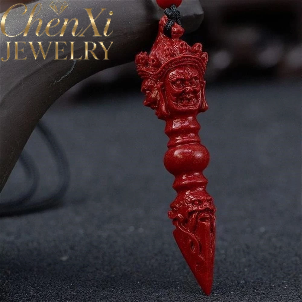 Cinnabar Three-Dimensional Vajra Pendant Luxury Quality Fashion Fine Jewelry Exquisite Amulets And Mascots Elegant Popular Gift