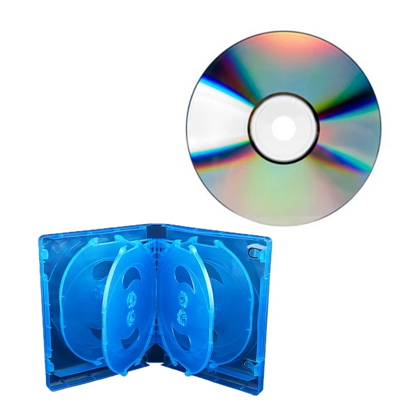 CD Storage Box 10-Piece Pack CD Case Plastic Double-Sided CD Storage Car CD Case Thickened DVD Case