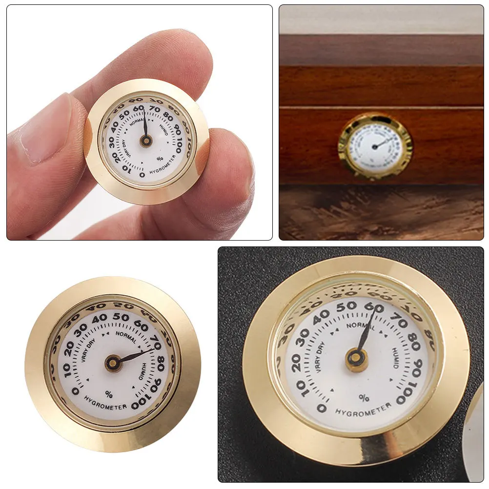 

Box Analog Mechanical Round Analog Hygrometer Humidity Gauge Round Hygrometer For Humidor Accessory Tool