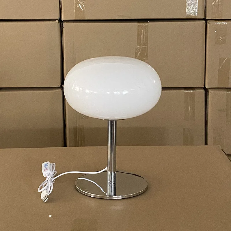 

Art design coloful desk light led bedside hotel glass table lamps Macaron Glass Table Lamp Trichromatic Dimming Living Room