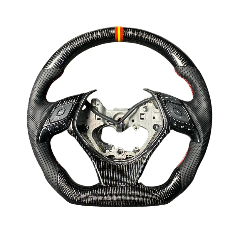 

FOR Toyota Custom True Black Carbon Fiber Customizable Sports Racing Wheel Suitable for Automotive accessories Toyota CHR car