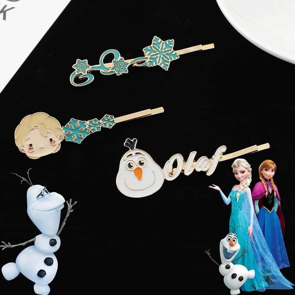 

Cartoon Anime Frozen Hair Clip Kawaii Anna Elsa Olaf Cosplay Collectio Hairpin for Fashion Women Charm Hair Accessories Toy Gift