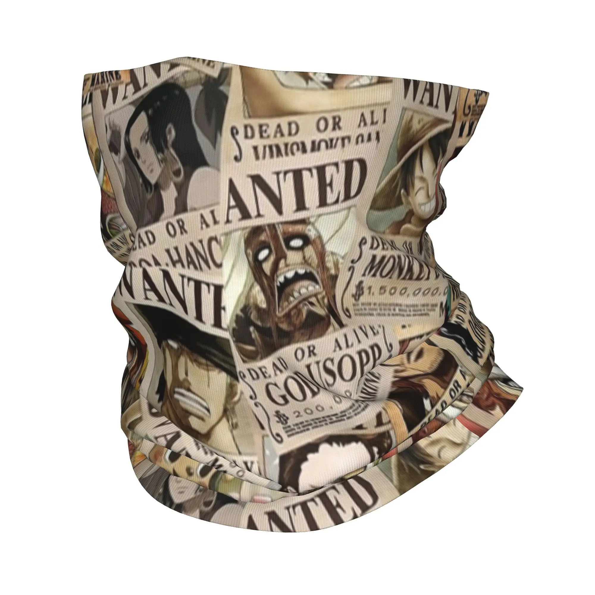 

Ones Pieces Anime Bandana Neck Cover Printed Balaclavas Wrap Scarf Warm Headwear Outdoor Sports for Men Women Adult Windproof