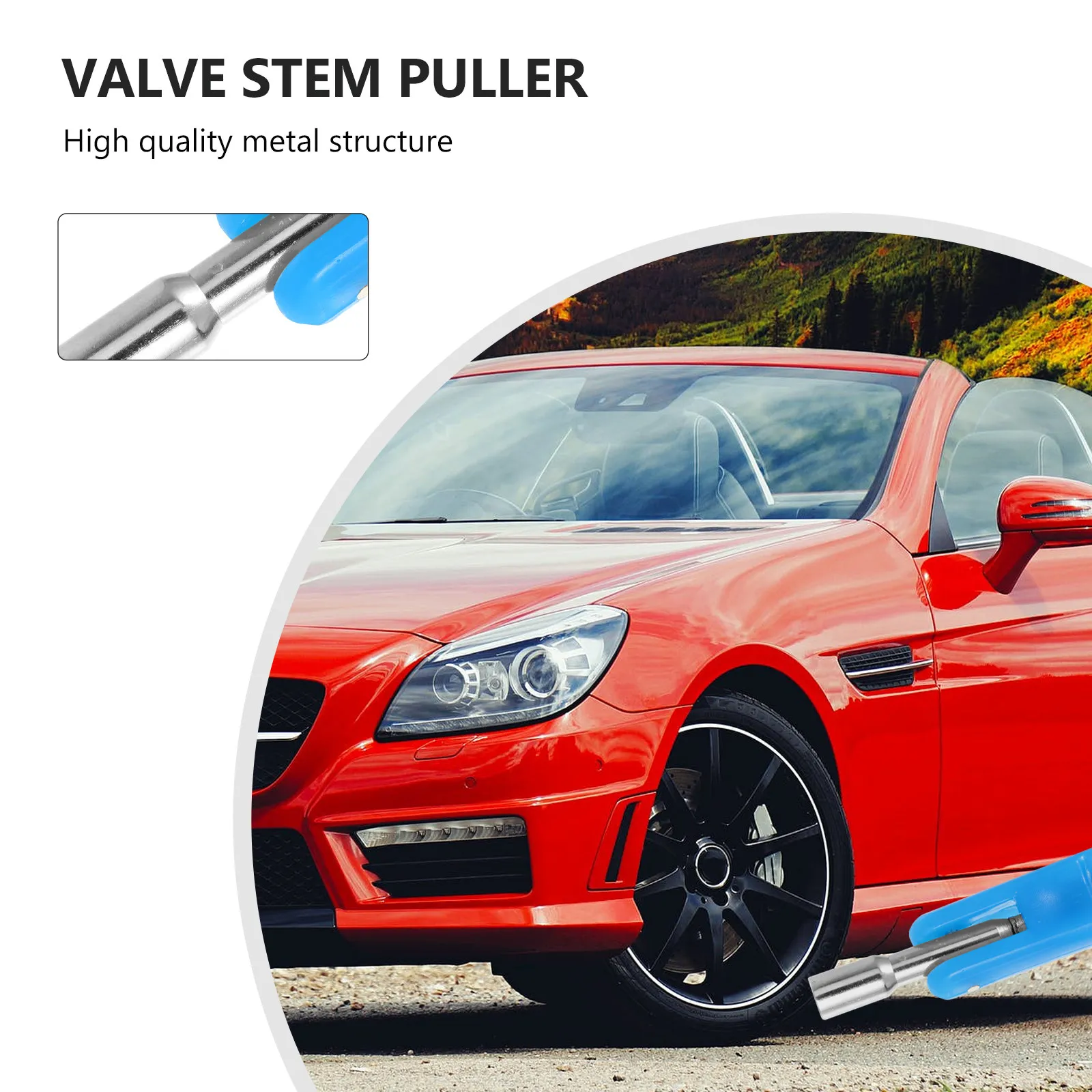 

43Pcs Car Tire Valve Tool Set 4 in 1 Stem Installer Puller with Core Removal and Thread Repair Functions Metal Build