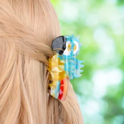 Muweordy Colorful Parrots Hair Claw Acetate Claw Clip Creative Bird Crab Hair Clips Fashion Animal Shark Clips Hair Accessories