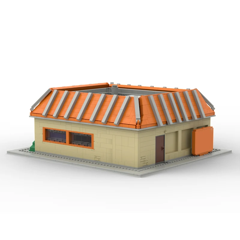 3071 PCS City Street Scene Customize Burger Shop Construction MOC Building Block Model Children Assembly Christmas Gifts DIY Set