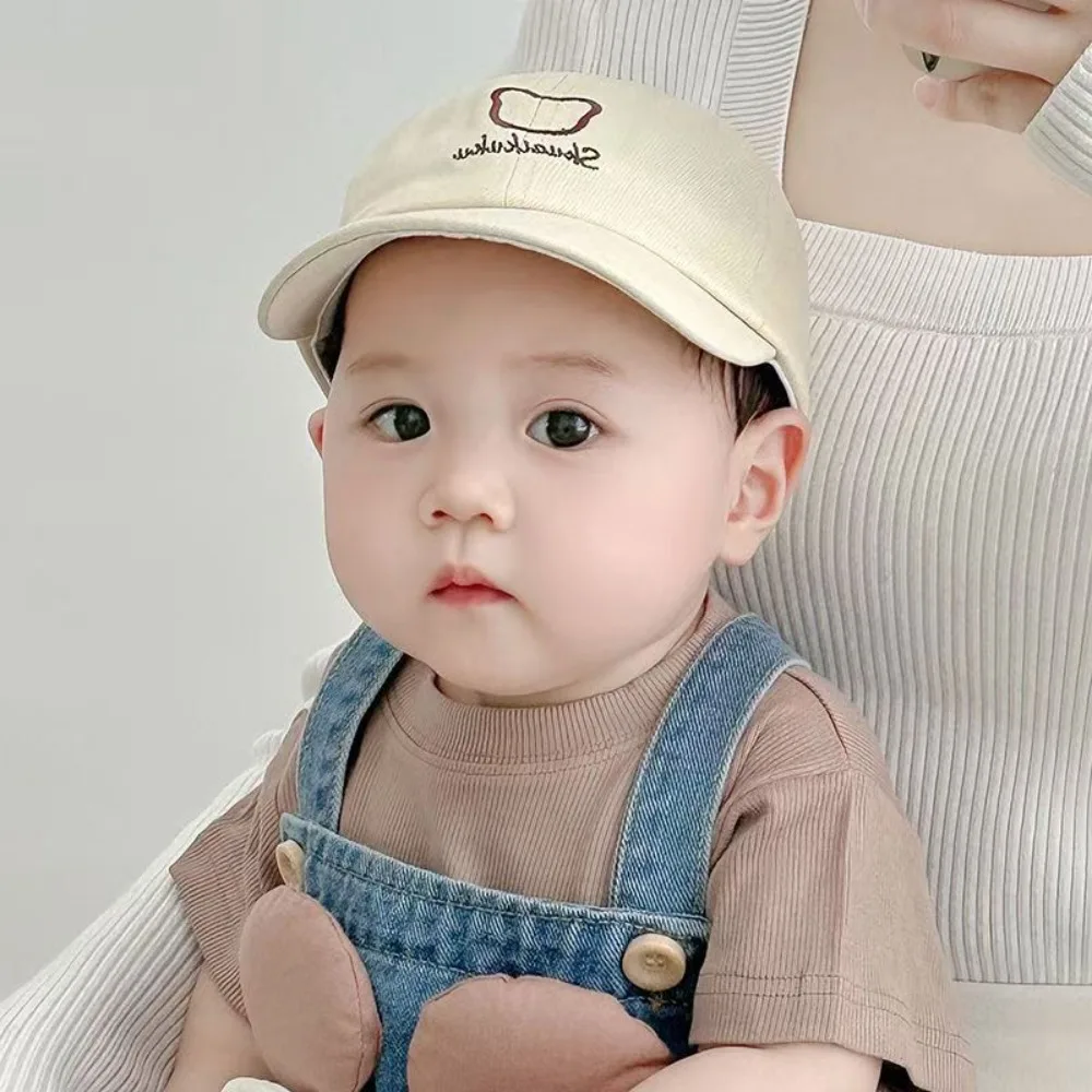 New Children Cartoon Peaked Caps Fashion Boy Baby Embroidery Letter Baseball Hat Girl Cotton Casual Hats Kid Sunscreen Cap