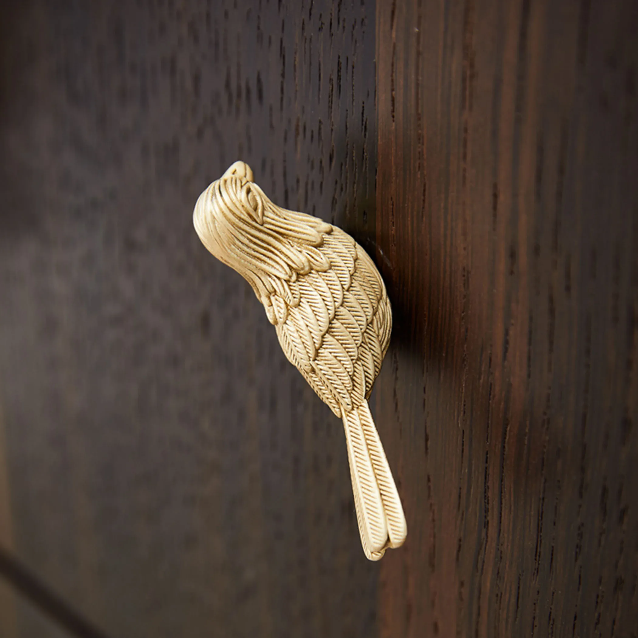 Cute Birds Cabinet Handles Solid Brass Single Hole Drawer Knobs for Children's Room Home Decor Furniture Handles Wardrobe Pulls