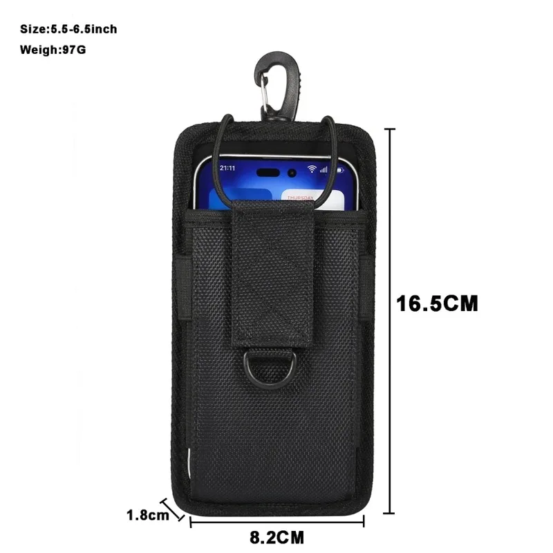 1PCS Multifunction MOLLE Tactical Phone Pouch Outdoor Camping Waist Hanging Bag EDC Pocket Backpack Accessory for Cell Phone