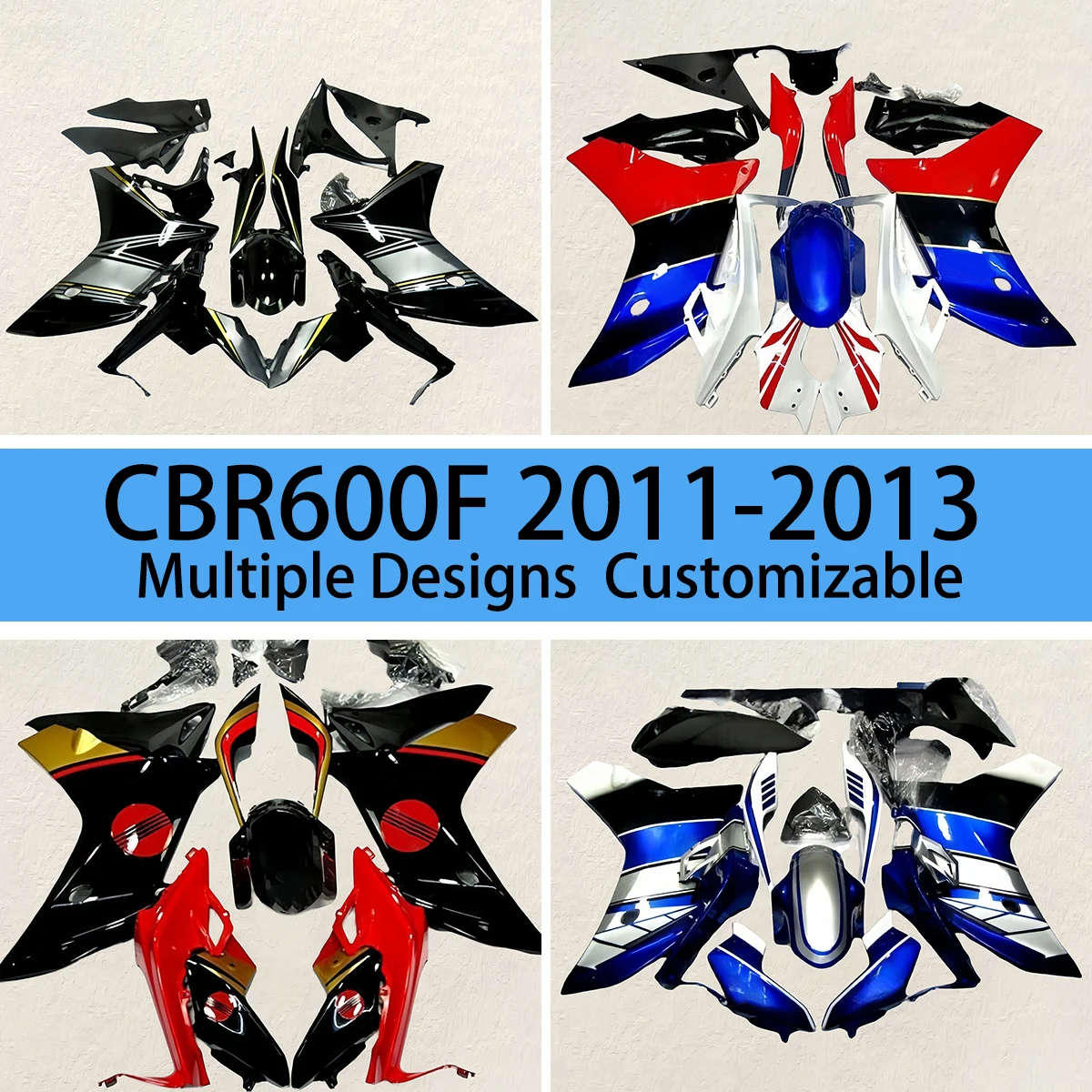 CBR600F 2011 2012 2013 New Style Fairing Kit for HONDA CBR 600F 11 12 13 Injection Customizable Motorcycle Accessories Fairings