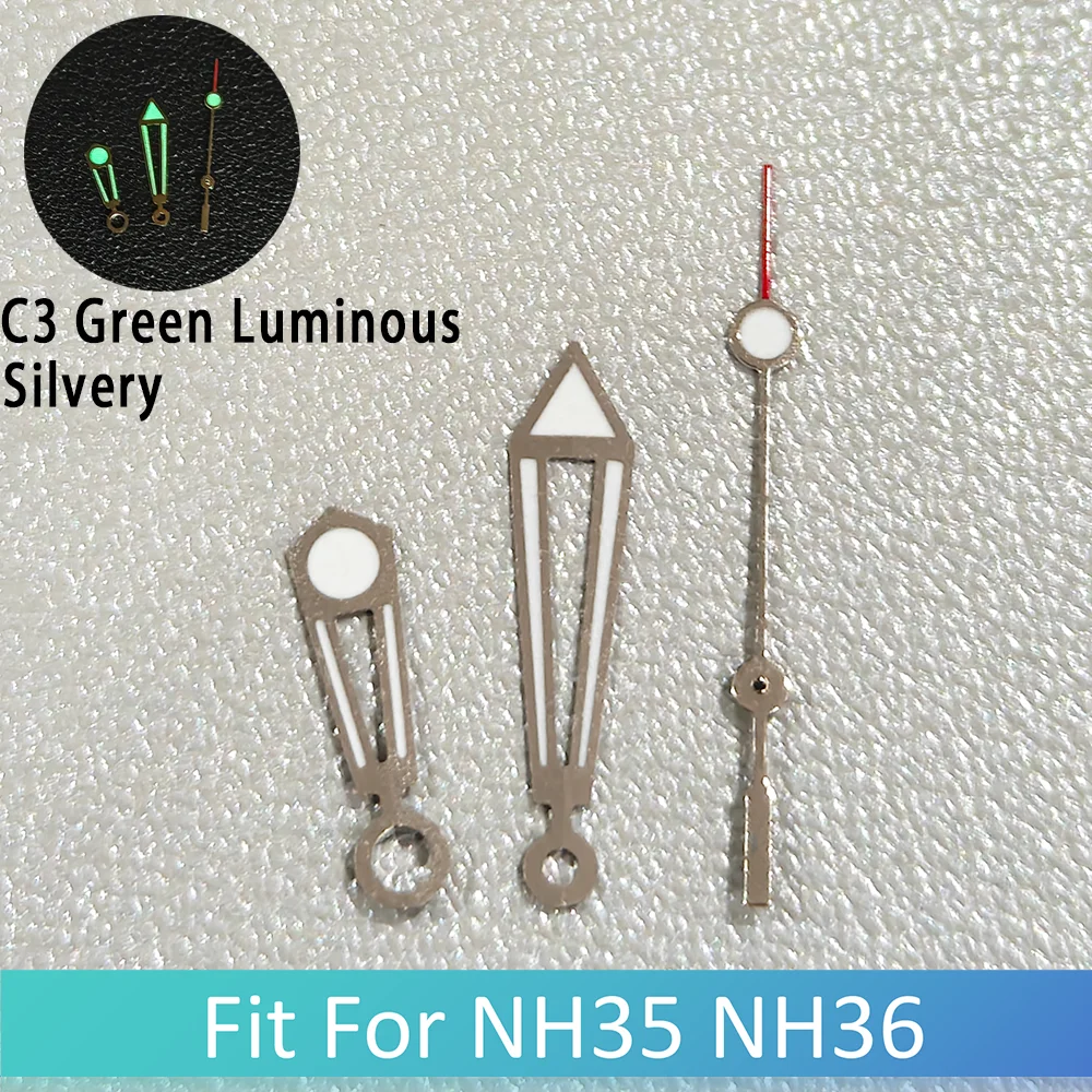 

NH35 Watch Hands C3 Green Luminous Polychrome Fit For Automatic Mechanical Movement Watches Parts Pointer/Needle Accessories