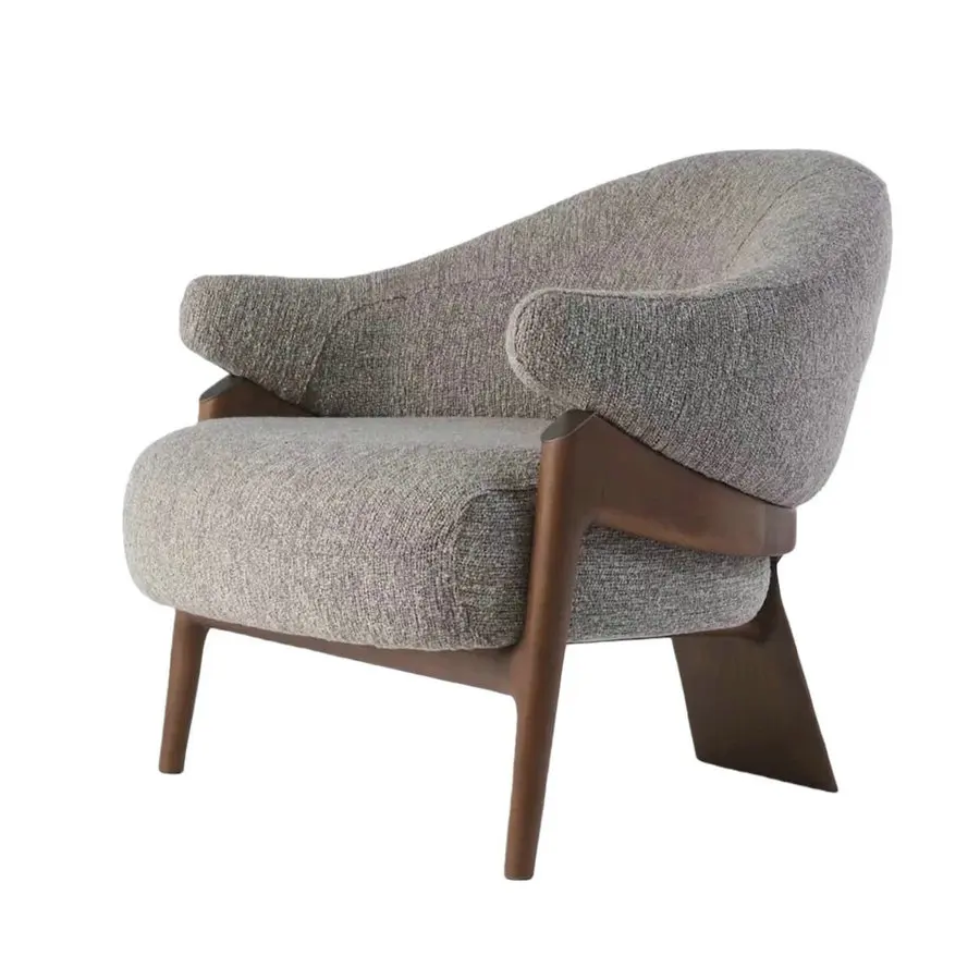 

#Mid century Modern Nordic Luxury Solid Wood Armchair for Living Room Furniture Accent Lounge Chairs for Home Café or Hotel Use