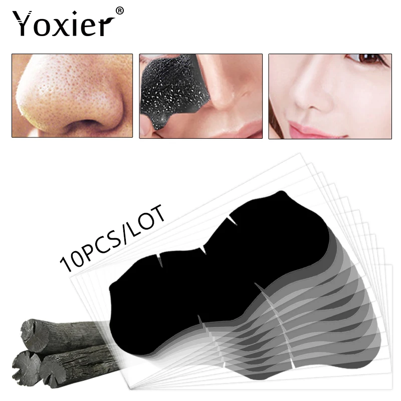 Unisex Blackhead Removing Peeling Nose Patch Deep Cleaning Shrinking Pores Nose Removing Black Sticker Skin Care Patch 10pcs